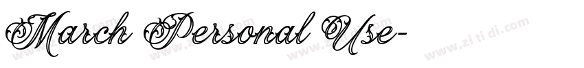 March Personal Use字体转换
